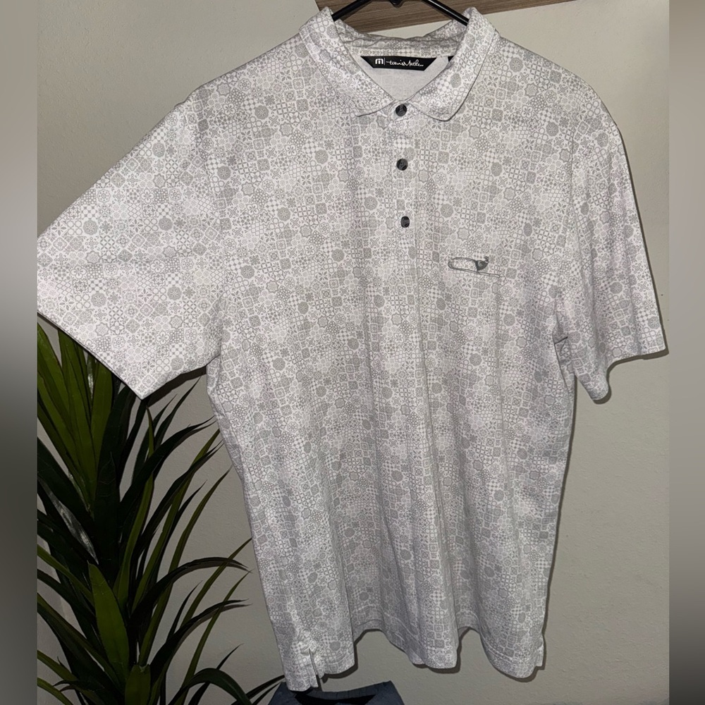 White / Grey detail Polo